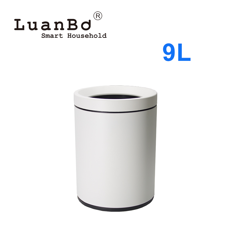 open top bin basura con tapa abierta