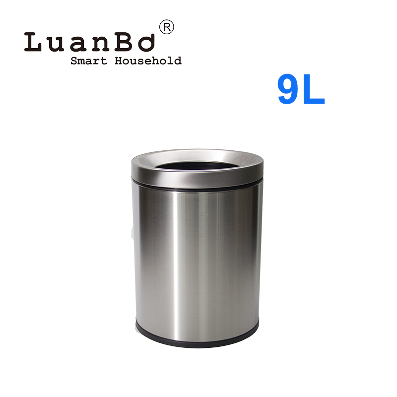 top open waste bin con tapa abierta cubo