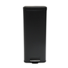 30L cuadrado Negro/Blanco Bin de cocina grande Pedal de acero inoxidable Bins Bins con tapa cerrada suave