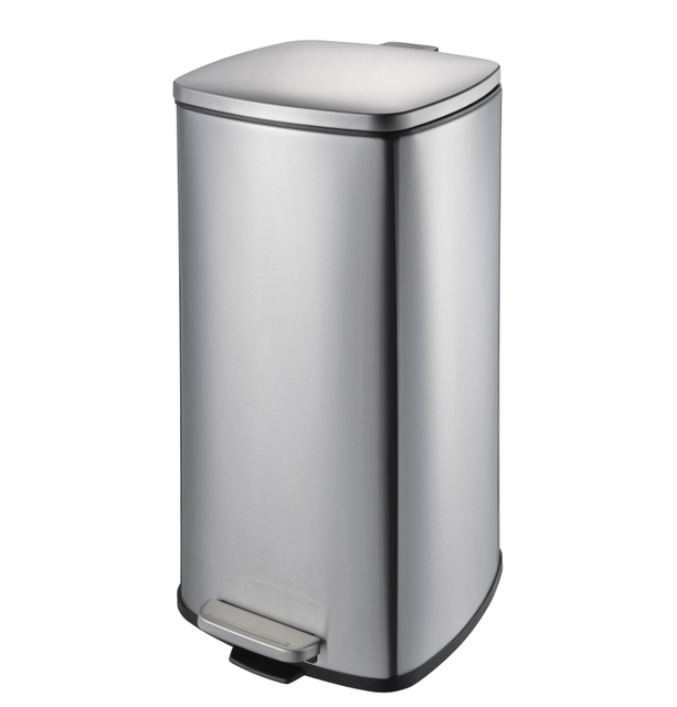 Pedal de pie cuadrado de acero inoxidable de acero inoxidable de acero de acero inoxidable de 30L