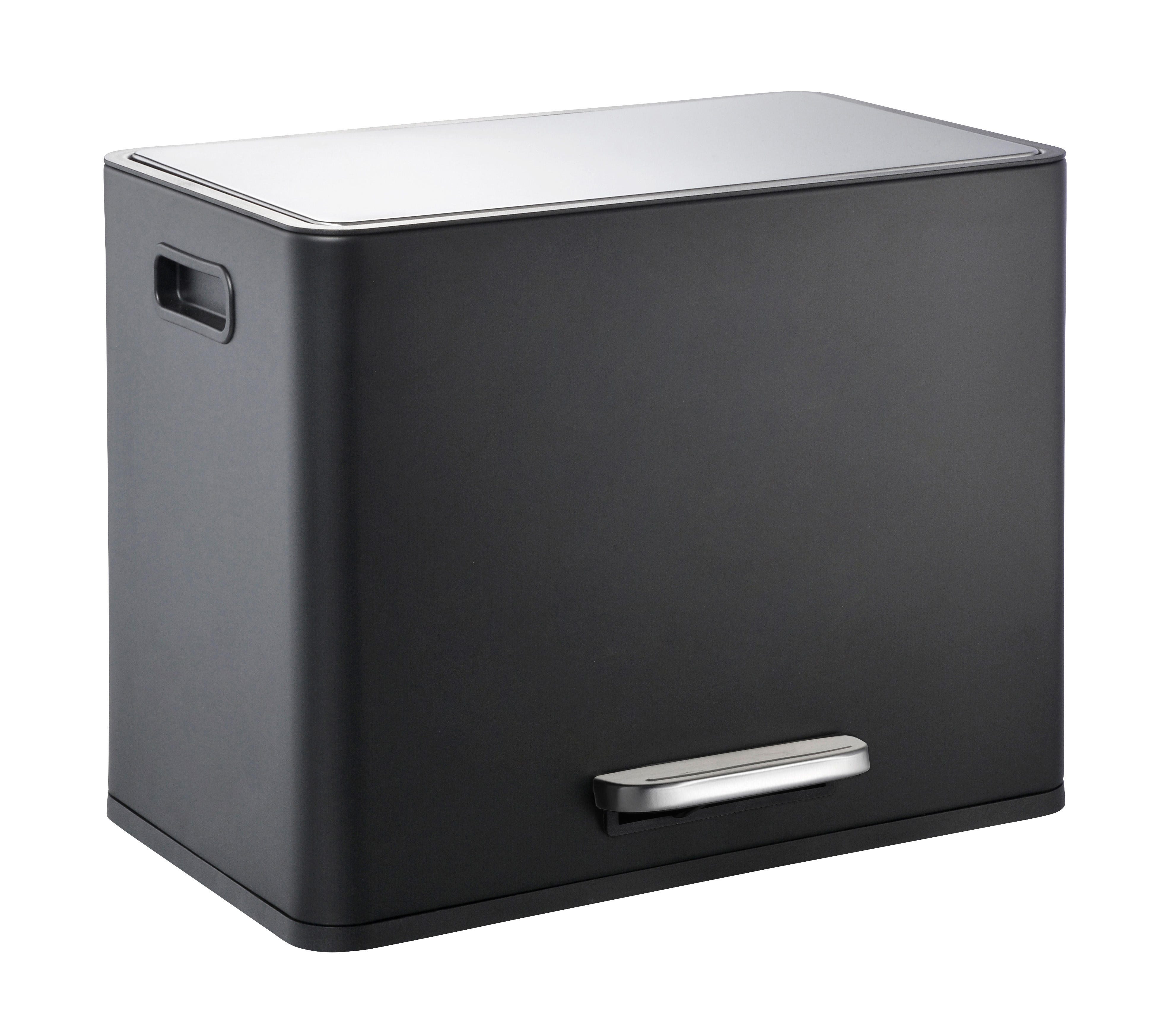 Bin doble compartimento clasificado basura puede basura de acero inoxidable basura lata de basura