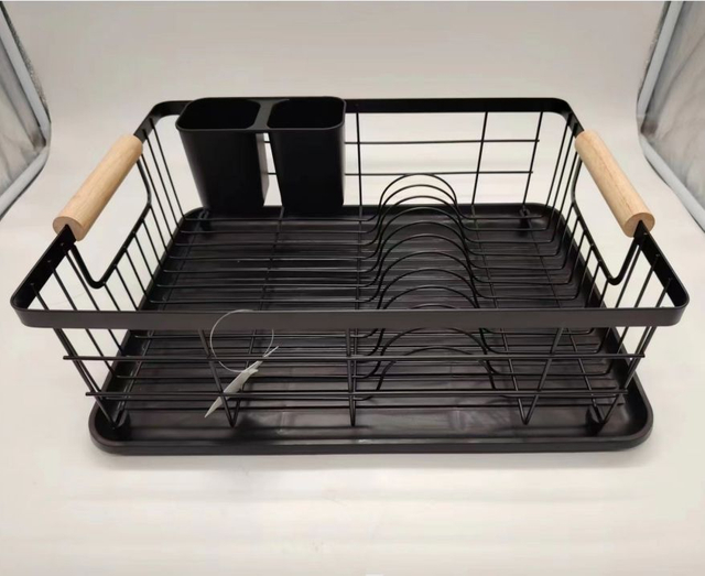 Mango de madera Venta caliente Venta de plato Soporte de platos de ahorro de estante para la cocina