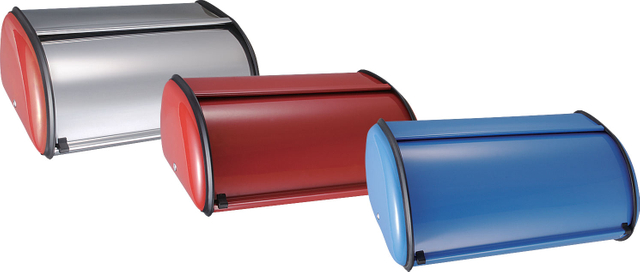 Fabricante directo semicírculo acero inoxidable contenedor de pan pequeño con pintura táctil suave