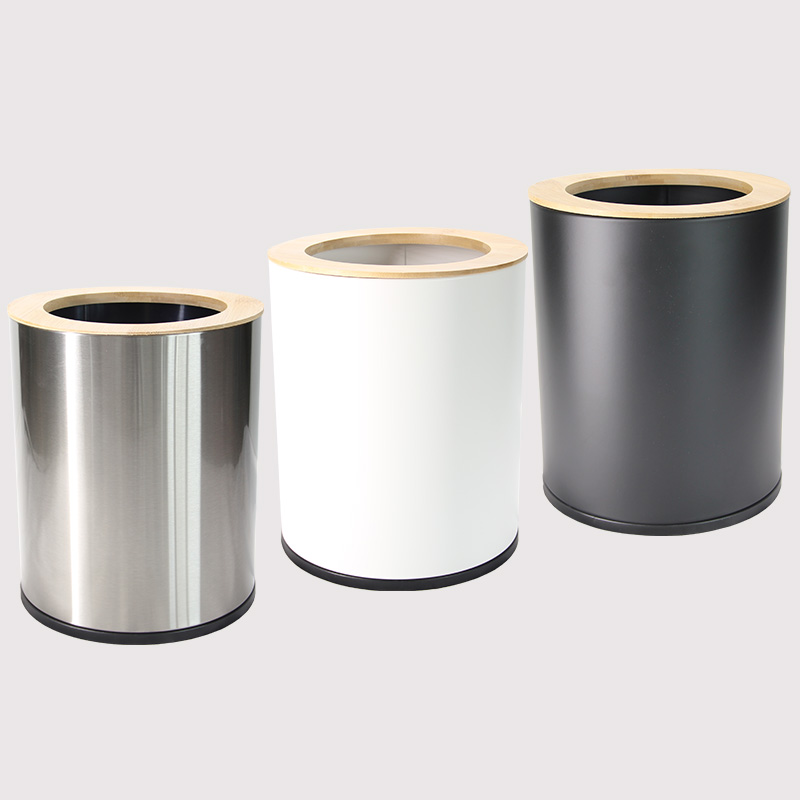9L Tapa de bambú Bins de residuos 
