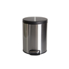 Contenedor redondo con pedal de cierre suave de acero inoxidable con tapa de plástico para sala de estar y baño