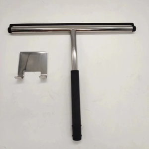 Limpiaparabrisas de vidrio de ventana negra con 3M adhesivo Sobresco de ducha con mango de silicona