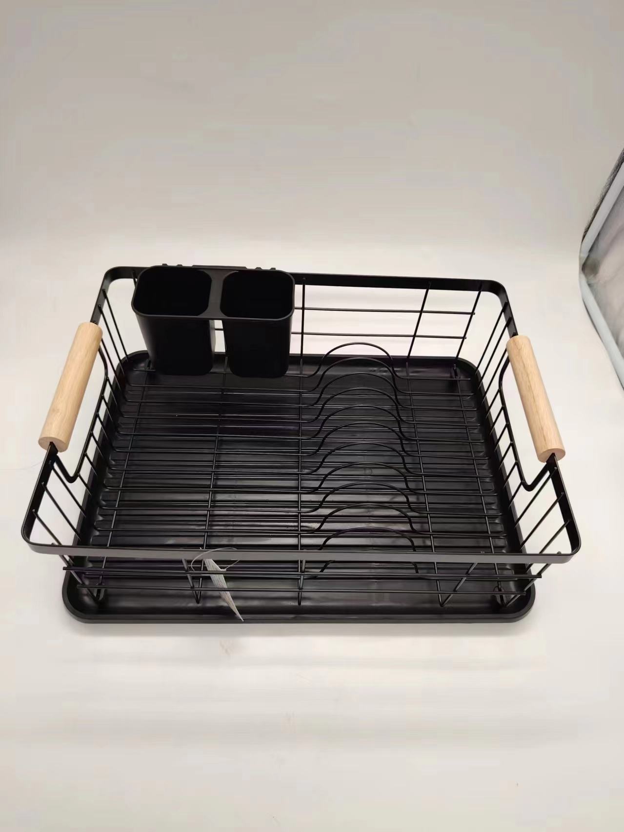 Mango de madera Venta caliente Venta de plato Soporte de platos de ahorro de estante para la cocina