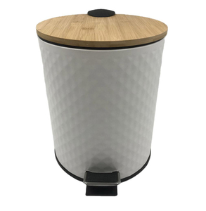 Tapa de bambú 5l modelo popular basura de polvo de polvo con cubo de basura del hotel