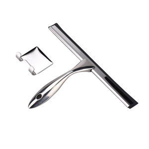 Limpiador de vidrio de ventana con 3M Hook Showegeee Precio de fábrica de acero inoxidable con cuchilla de goma reemplazable