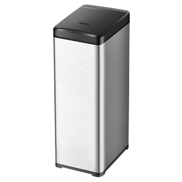 50L Big Capacidad Sensor de cocina Estrecho Estrecho Tabon Dustbin Touthless Acero inoxidable Bin basura de basura automática Bin de desechos inteligentes