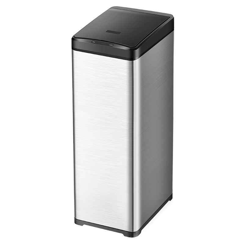50L Big Capacidad Sensor de cocina Estrecho Estrecho Tabon Dustbin Touthless Acero inoxidable Bin basura de basura automática Bin de desechos inteligentes