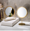 Modern de alta calidad Durable de baño Mirror cosmético en oro con recubrimiento de polvo de acero