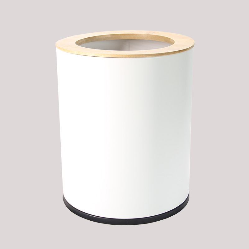 NUEVA LLEGA 9L Bins de desechos de tapa de bambú de bambúo de acero inoxidable CAN