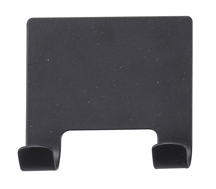 Acero inoxidable de gancho adhesivo negro 3m