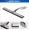 Limpiador de vidrio de ventana con 3M Hook Showegeee Precio de fábrica de acero inoxidable con cuchilla de goma reemplazable