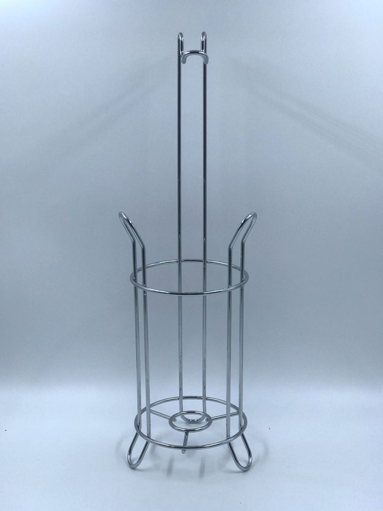 Soporte de papel de papel de baño removible con inodoro de pie cromado soporte de papel de papel de metal con soporte de papel de función de almacenamiento