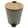 Tapa de bambú de 5l con patrones de perforación Fabricación profesional almacenamiento de desechos baratos Price Barbish Bin Bin Trash Cate Bin basura