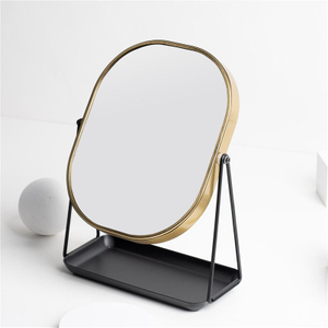 2024 Cosmético Mirror Magnificado Metal Metal Vanidad compacta de tocador Cosmética Mirror cosmético de doble cara espejo
