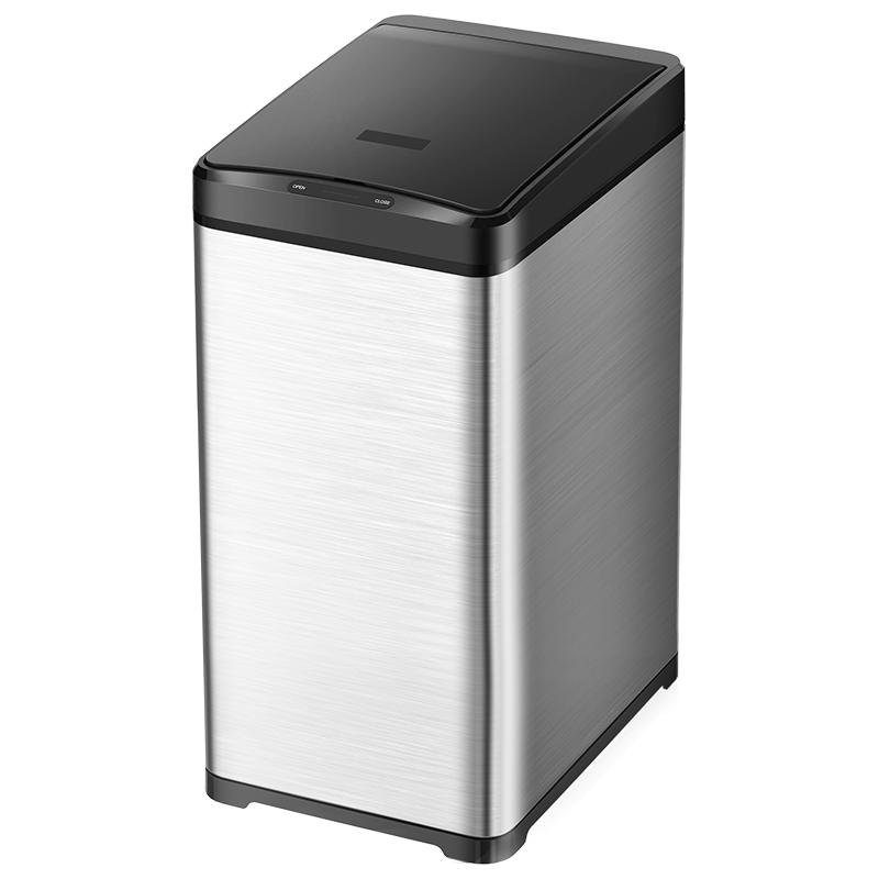 50L Big Capacidad Sensor de cocina Estrecho Estrecho Tabon Dustbin Touthless Acero inoxidable Bin basura de basura automática Bin de desechos inteligentes