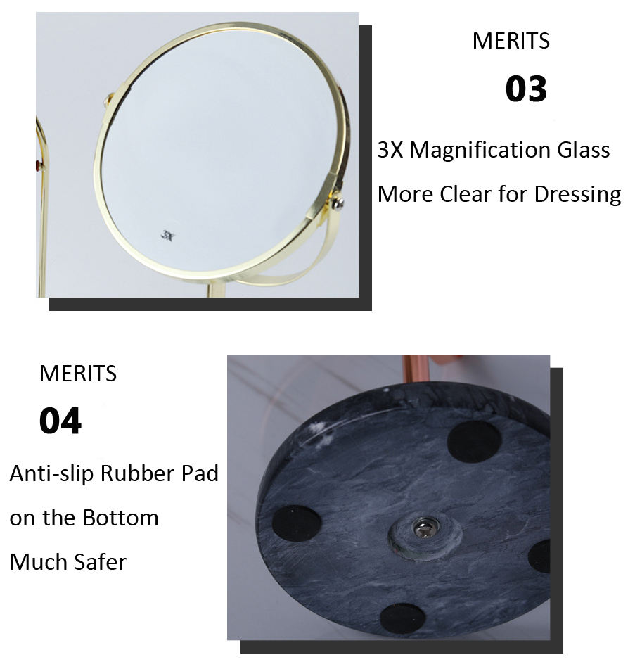 Modelos populares Mirror cosmético de lujo espejo cosmético cosmético espejo elegante