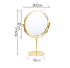 Modern de alta calidad Durable de baño Mirror cosmético en oro con recubrimiento de polvo de acero