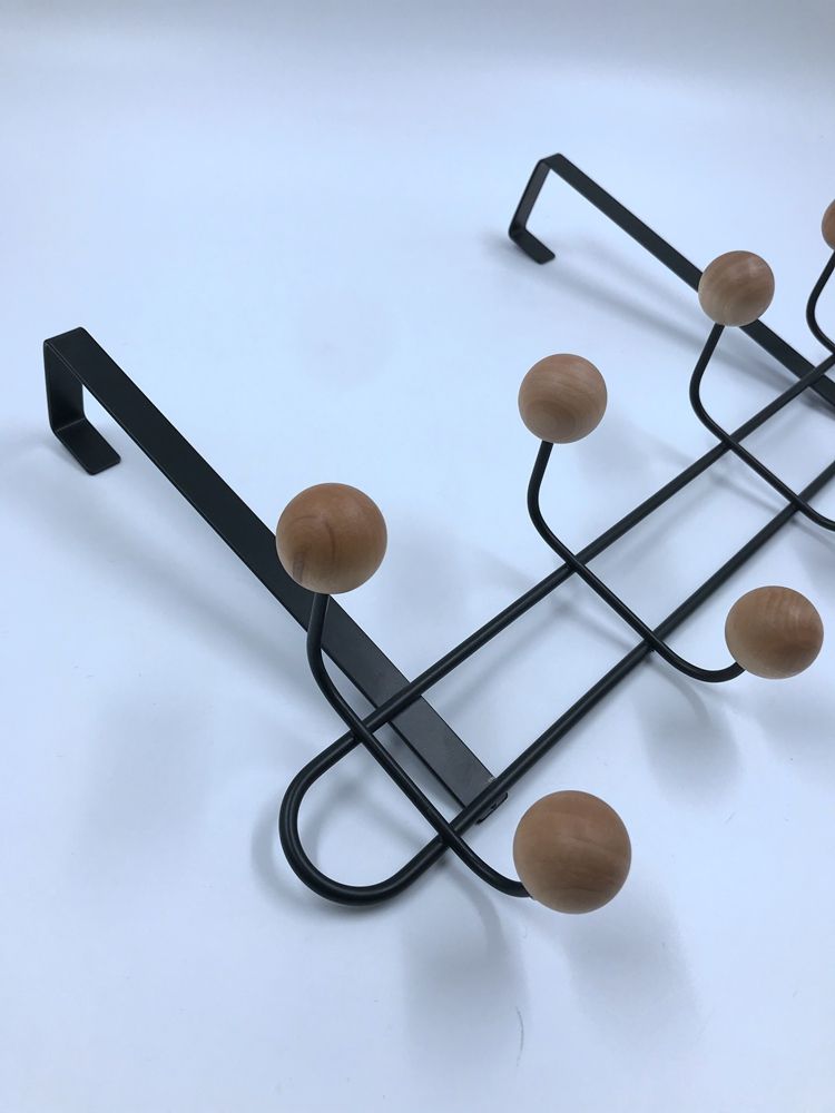 8 gancho de bola redonda de madera Fabricación de fábrica sobre la percha ganchos de la percha gancho de la puerta inoxidable detrás de la puerta