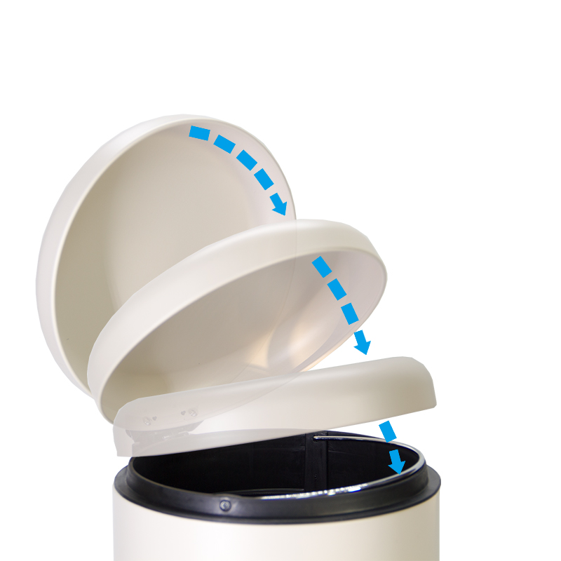 Compartimiento silencioso al por mayor del pedal del cierre suave 5L para el baño y el cuarto de baño