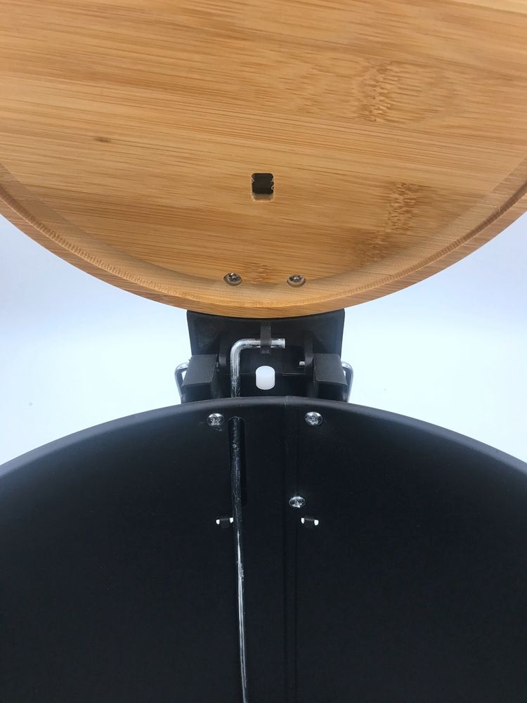 Bamboo Tapa de basura Bin Foot Step Hotel Acero inoxidable Bin de acero inoxidable