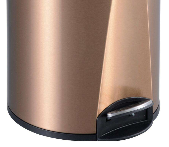 Pedal de basura de oro Bin acero inoxidable Pedal de pie de basura Bin