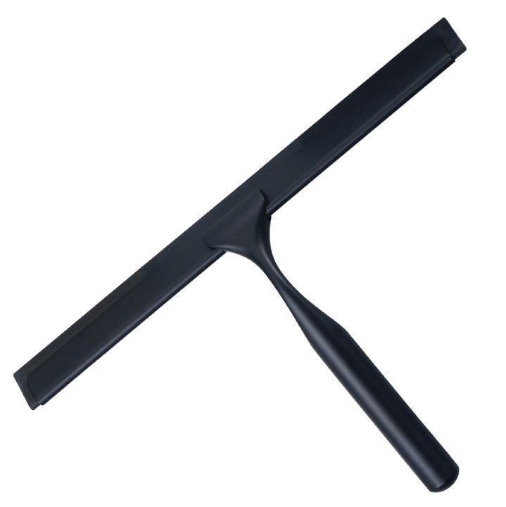 Limpiaparabrisas de vidrio de ventana negra con 3M adhesivo Sobresco de ducha con mango de silicona