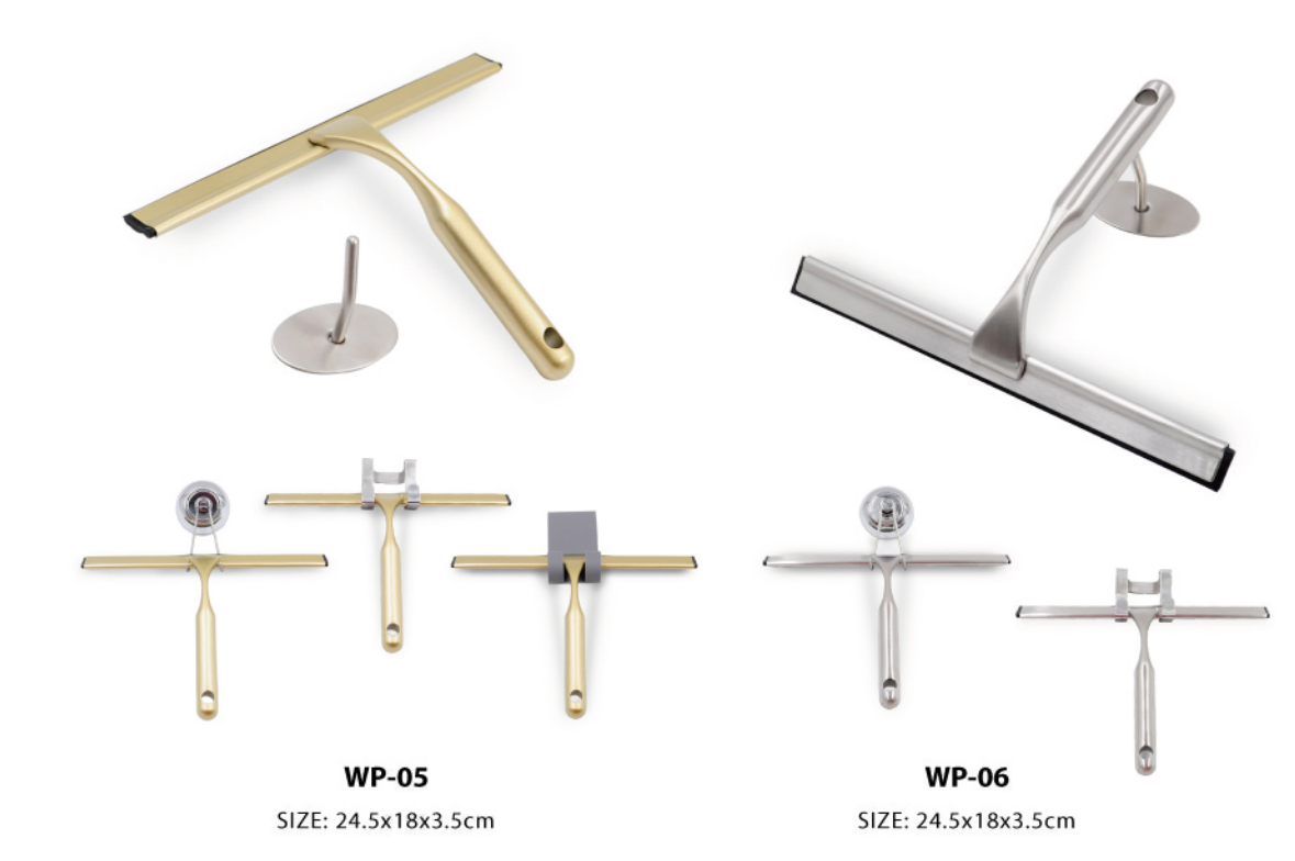 Ventana de vidrio Limpiador de vidrio Sobreegee de acero inoxidable con cuchilla de goma