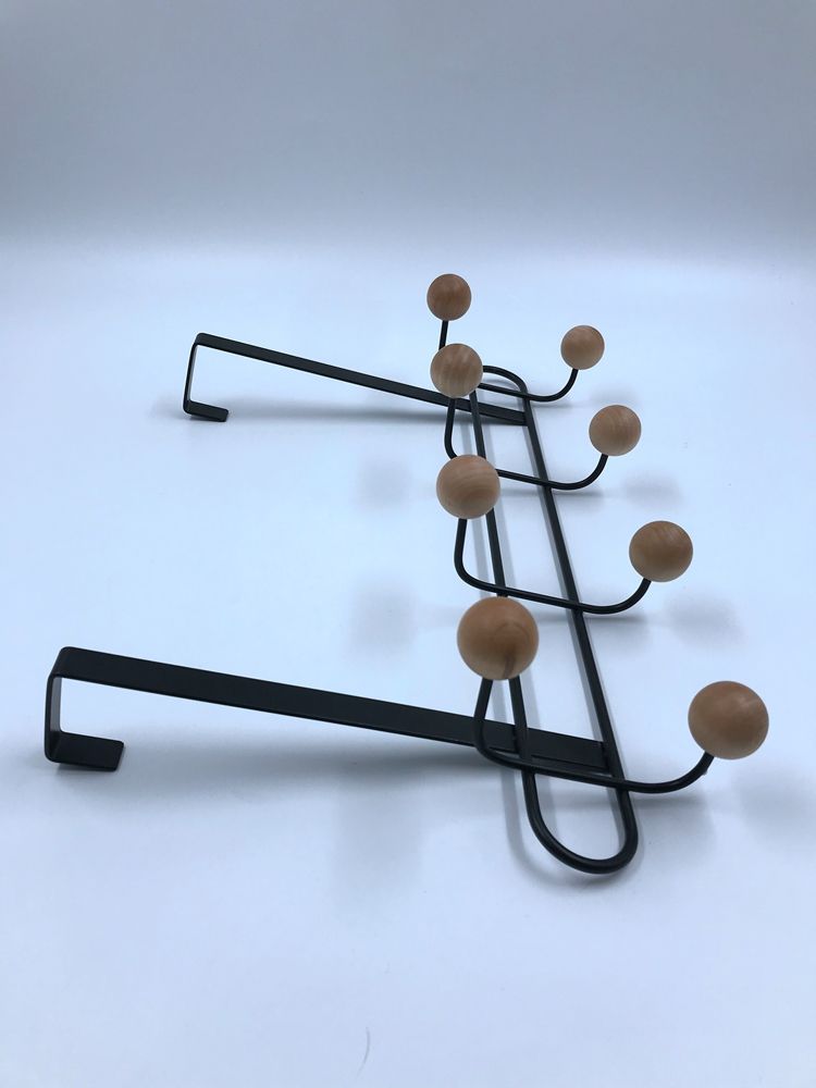 8 gancho de bola redonda de madera Fabricación de fábrica sobre la percha ganchos de la percha gancho de la puerta inoxidable detrás de la puerta