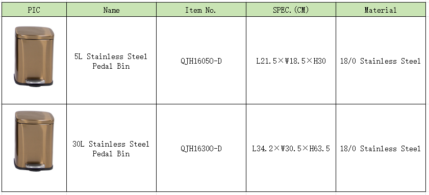Cubo de basura con pedal de 30L, cubo de basura 