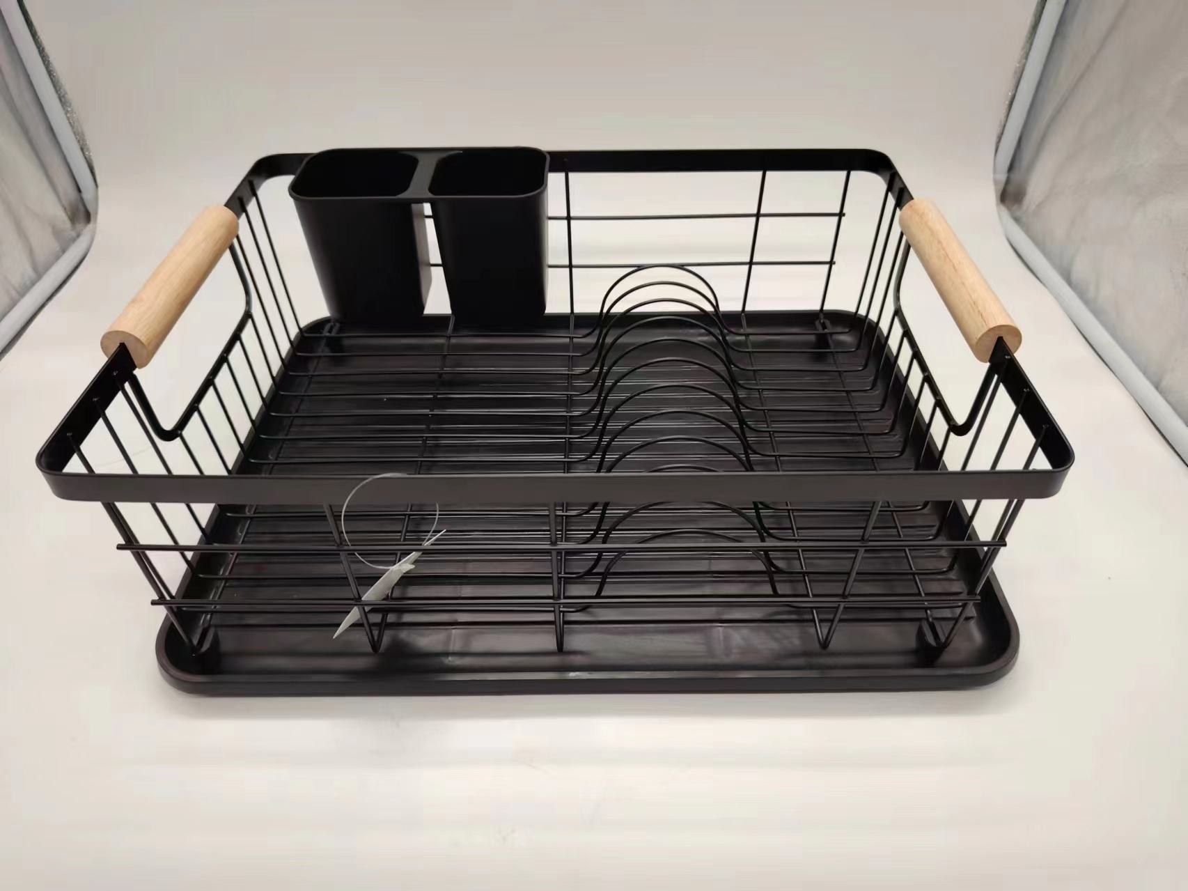 Mango de madera Venta caliente Venta de plato Soporte de platos de ahorro de estante para la cocina