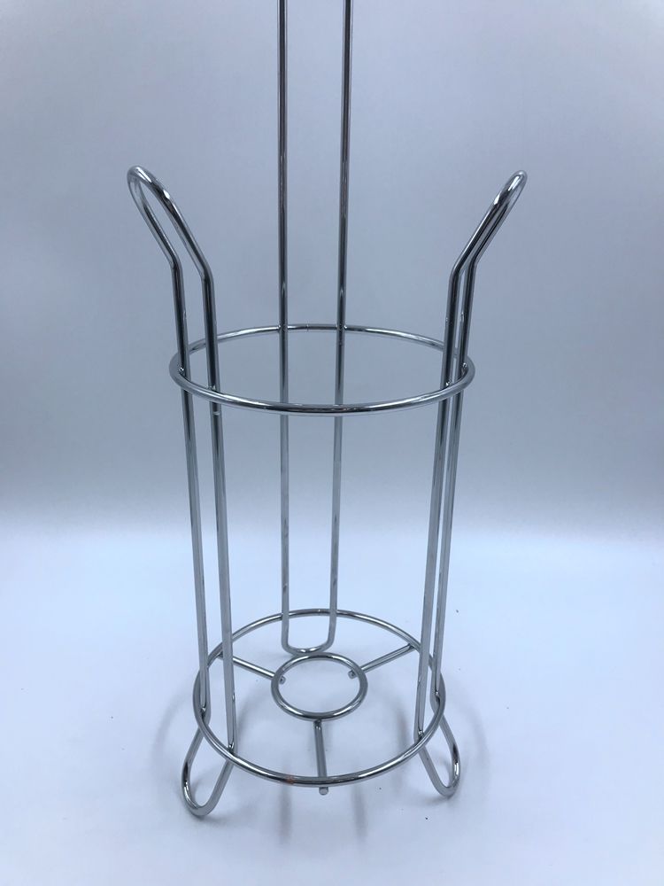 Soporte de papel de papel de baño removible con inodoro de pie cromado soporte de papel de papel de metal con soporte de papel de función de almacenamiento