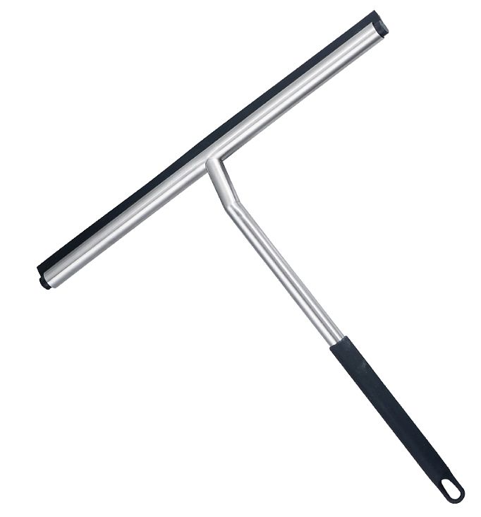 Limpiaparabrisas de vidrio de ventana negra con 3M adhesivo Sobresco de ducha con mango de silicona