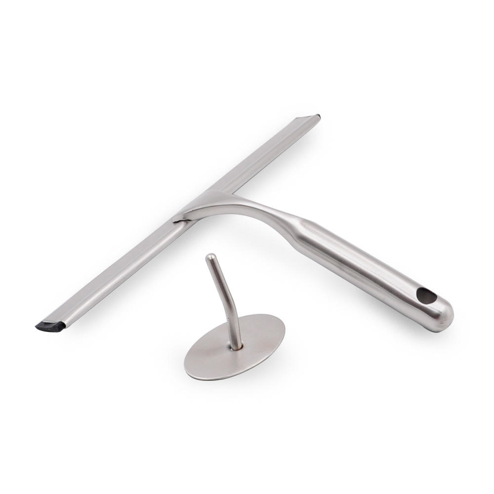 Ventana de vidrio Limpiador de vidrio Sobreegee de acero inoxidable con cuchilla de goma