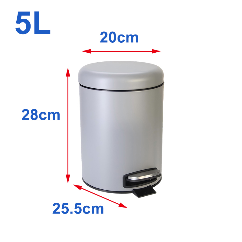 basura redondo, cubo de basura 