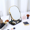 2024 Cosmético Mirror Magnificado Metal Metal Vanidad compacta de tocador Cosmética Mirror cosmético de doble cara espejo
