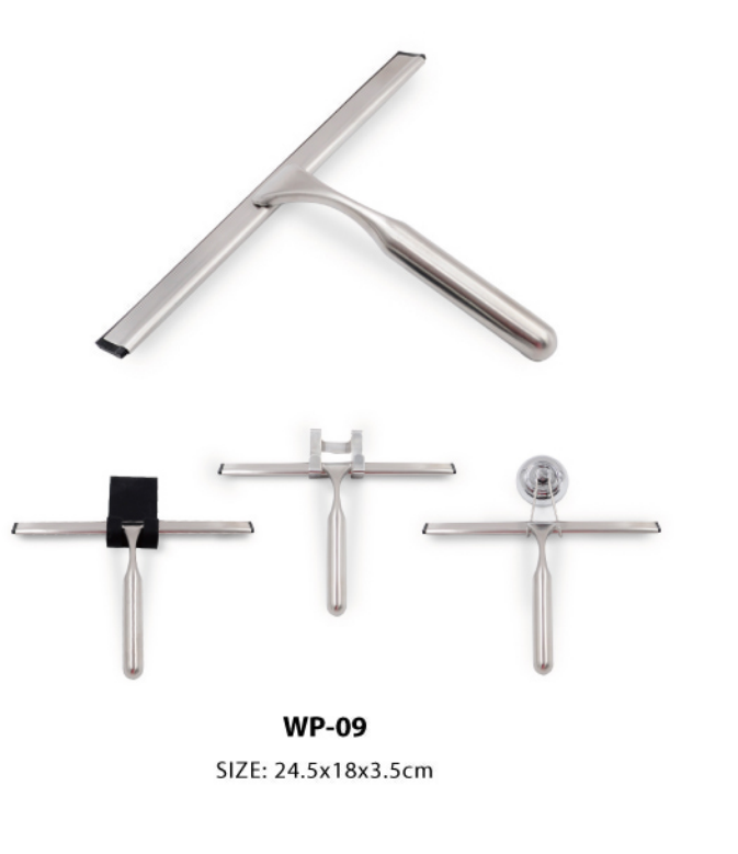 Subgina de limpiaparabrisas de acero inoxidable con cuchilla de goma