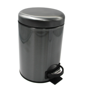 Pedal de acero de acero inoxidable de pistola de 3L Pedal Pedal Bin Accesorios de baño Bin 410 Cubo de recubrimiento CAN