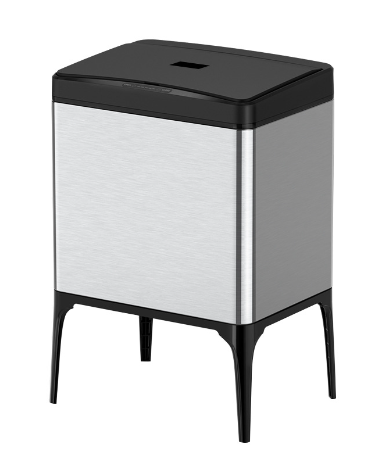 22L Sensor de piernas altas en la pierna Dustuble Soft Close Touthless Acero inoxidable Bin basura de basura automática Sensor de desechos de residuos Bin