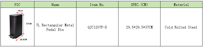 Cubo de basura con pedal Pedal 