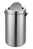 Batón de basura de tapa de acero inoxidable de acero inoxidable de 40L para el hogar y la oficina, para tierra y escritorio
