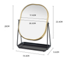 2024 Cosmético Mirror Magnificado Metal Metal Vanidad compacta de tocador Cosmética Mirror cosmético de doble cara espejo