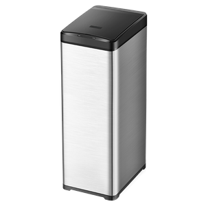 50L Big Capacidad Sensor de cocina Estrecho Estrecho Tabon Dustbin Touthless Acero inoxidable Bin basura de basura automática Bin de desechos inteligentes