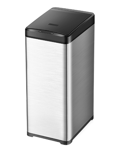42L Capacidad Sensor de cocina estrecho delgado Estado de polvo Dustbin Touthless S acero inoxidable Bin basura automática Bin de desechos inteligentes
