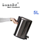 Nueva llegada 5L Pedal Bin tapa de cierre suave para baño y baño