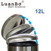 Bote de basura de metal de acero inoxidable de 12 litros, contenedor de basura a prueba de herrumbre para cocina, baño, oficina